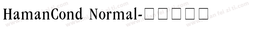 HamanCond Normal字体转换